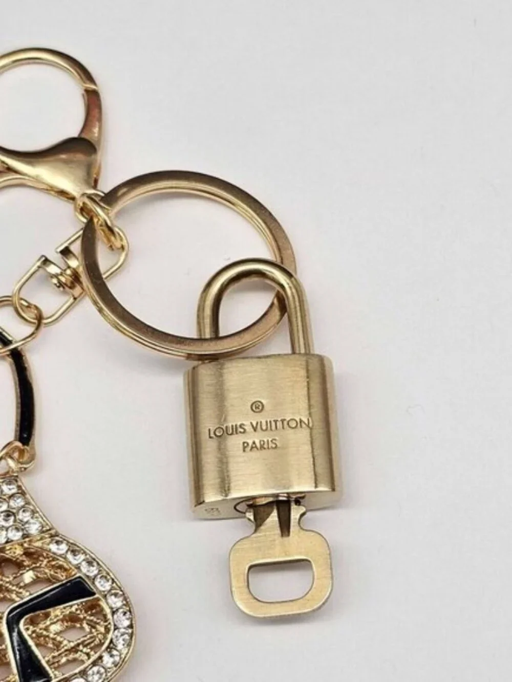 Louis Vuitton Gold Lock & Key 🔑 Authentic LV Unbranded Bag Keychain Charm